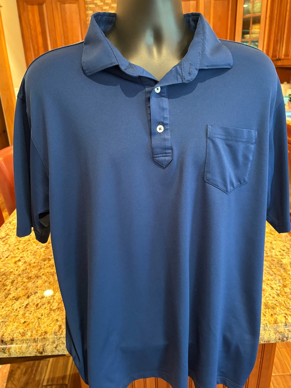 St. Andrews golf course polo. Sharp blue with logo on sleeve. - Picture 2 of 6